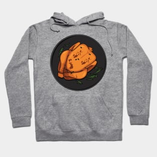 Roast chicken cartoon illustration Hoodie